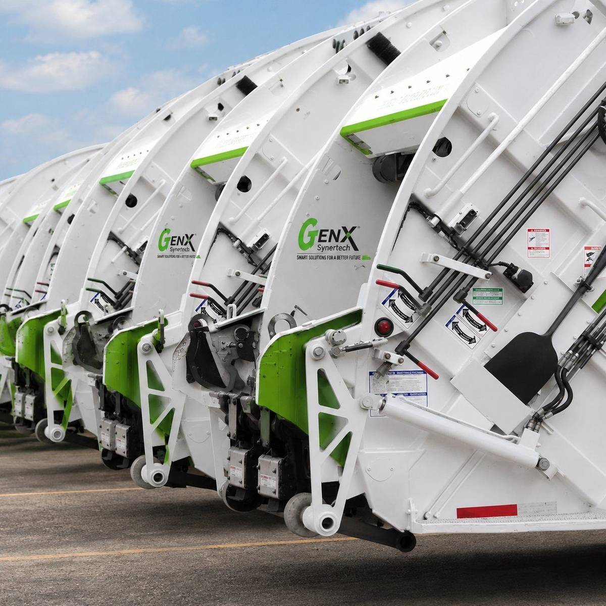 Waste management company fleet equipment