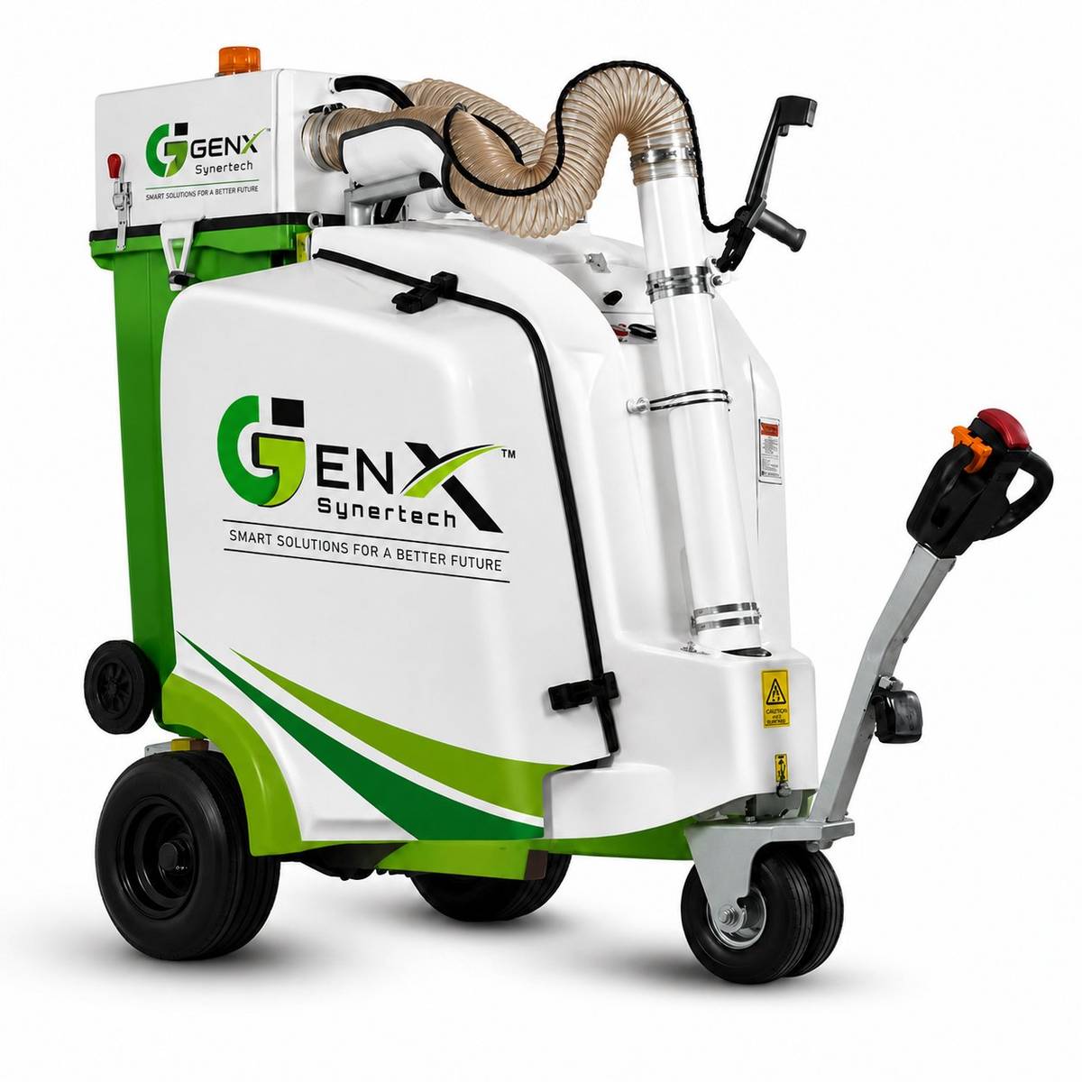 GenX litter picker sweeper unit with vacuum hose and collection bin